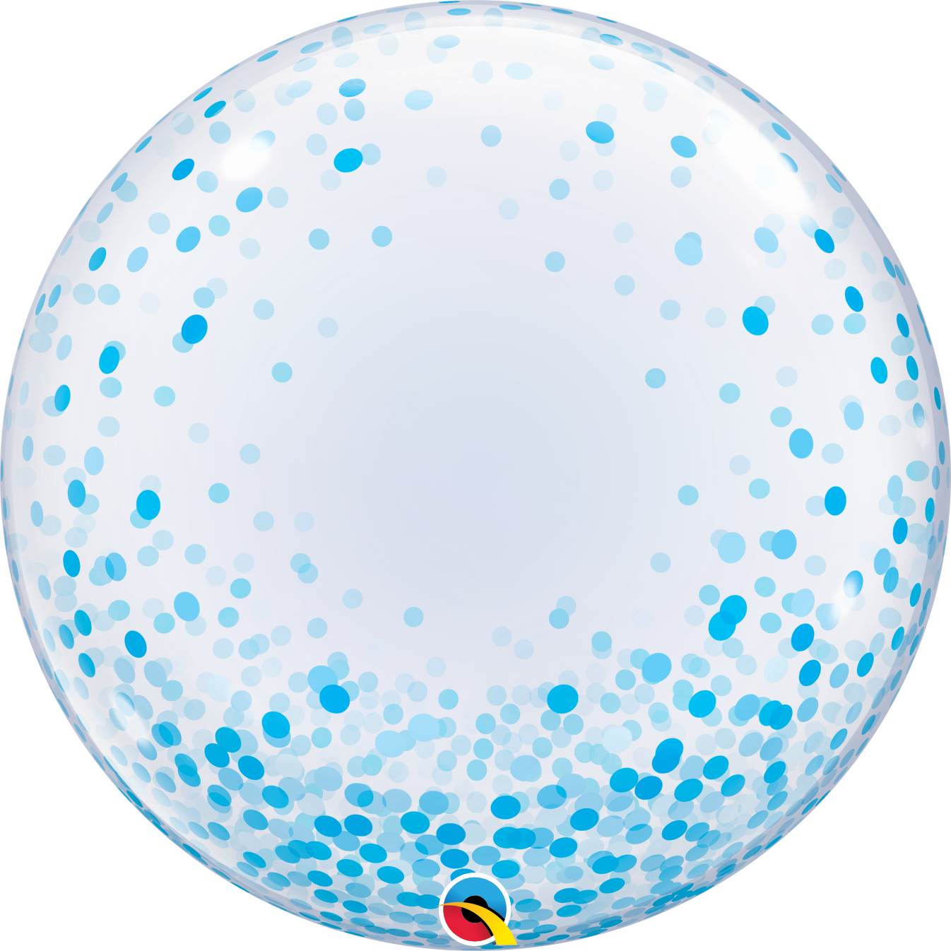 BUBBLES - Blue Confetti Dots Ballon