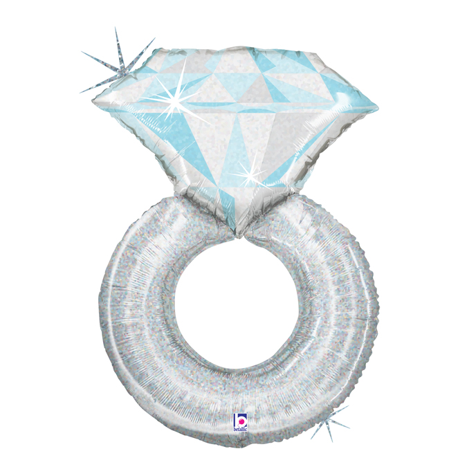 Hochzeitsring - Platinum Wedding Ring Folienballon Holographisch
