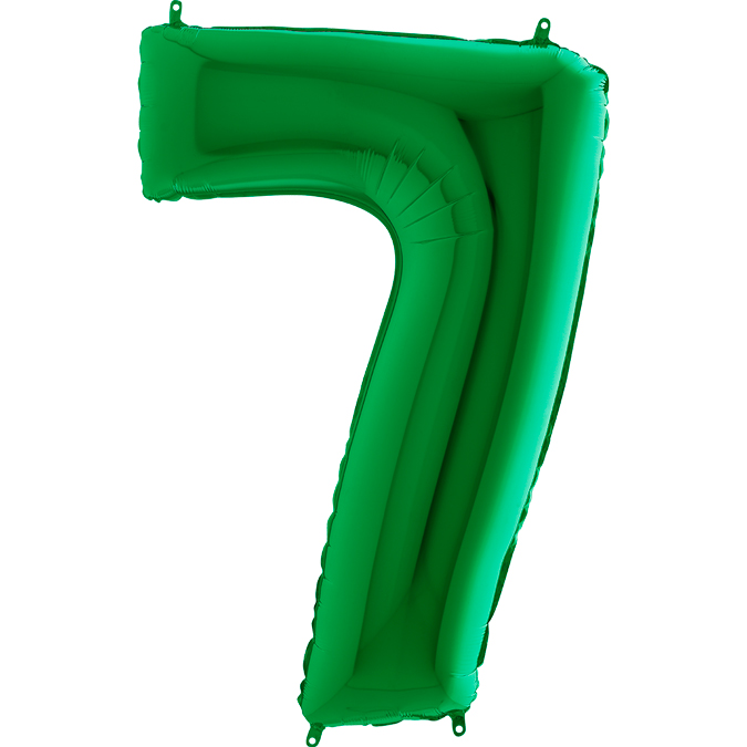 XXL Folienballon grün Zahl 7
