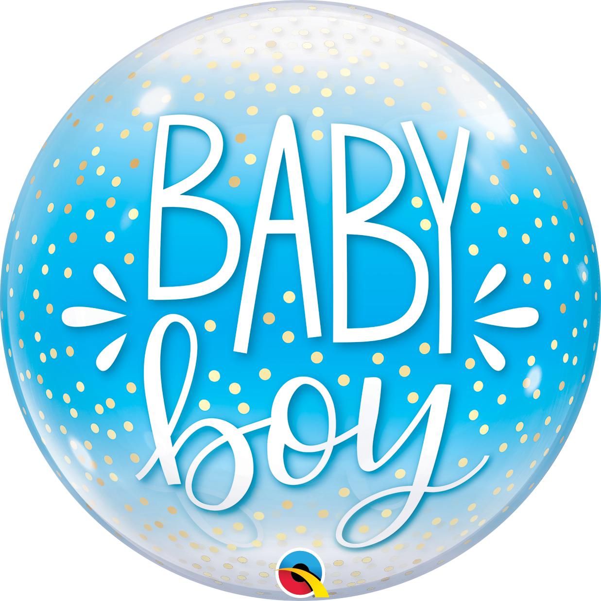 BUBBLES - Baby Boy Blue & Confetti Dots
