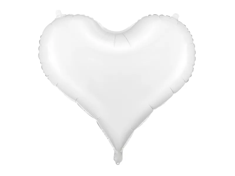 Herz weiß - Folienballon